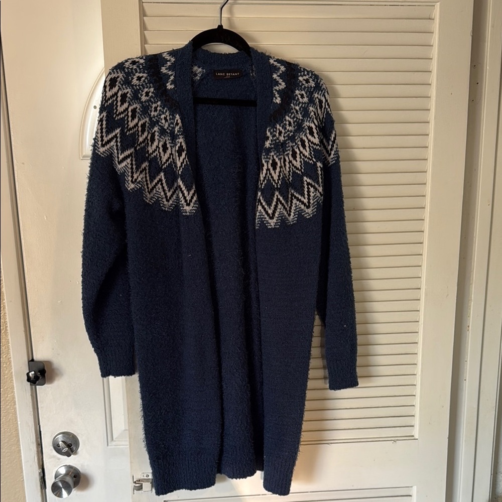 Navy Blue Patterned Women's Sweater